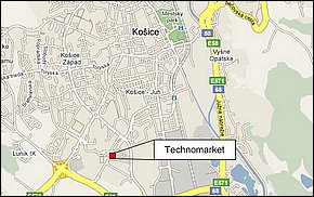 Lokalita - Technomarket Košice