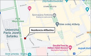 Rezidencia Alžbetina Košice - Lokalita