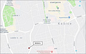 Bellatrix Košice - Lokalita