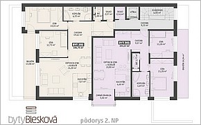 Pôdorys - Byty Blesková Košice