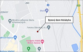 Bytový dom Holubyho Košice - Lokalita