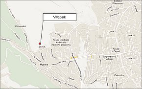 Projekt Villapark - Košice - lokalita